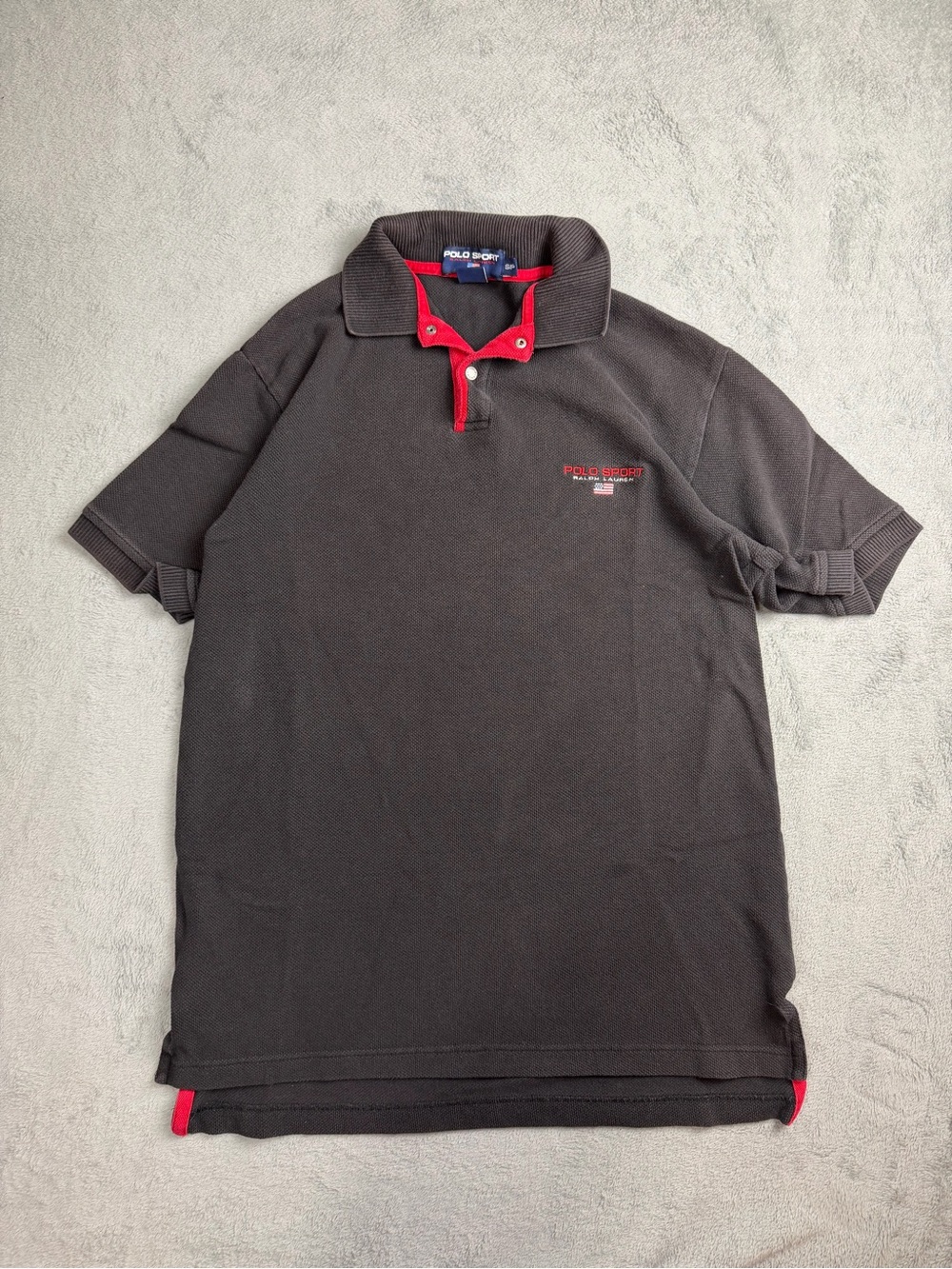 Polo by Ralph Lauren Black Polo Shirt with Red Trim